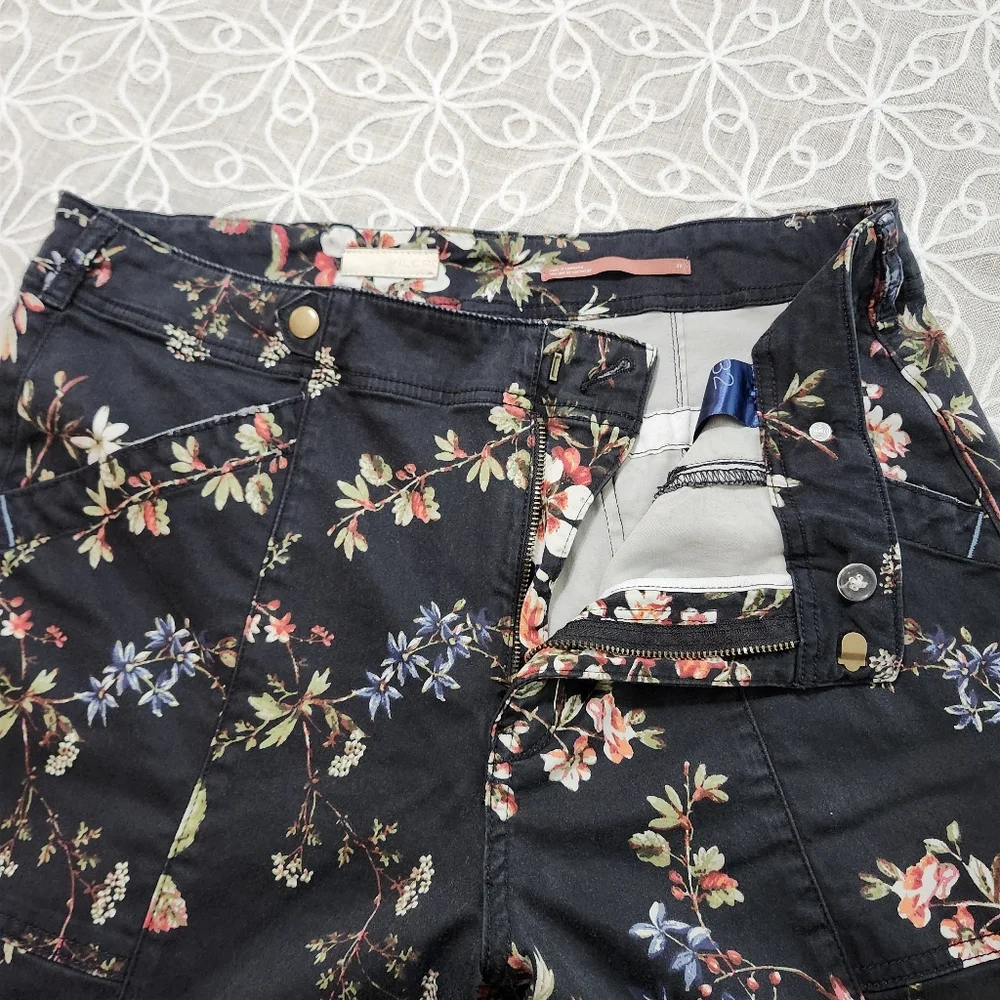 Anthropologie Pilcro The Demilune Floral Print Bootcut Utility Pants - Picture 6 of 16